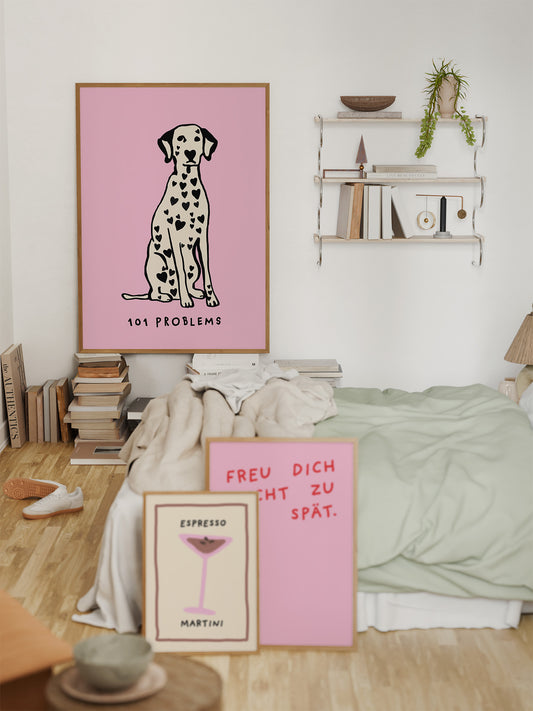 Dalmatiner Poster in Rosa