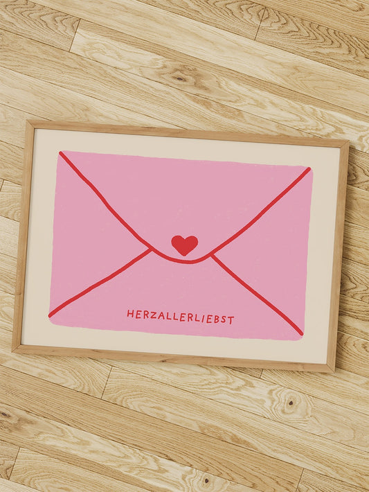 Herzallerliebst Brief Poster
