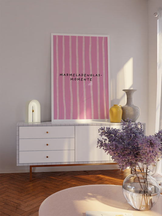 Marmeladenglasmomente Poster in Rosa