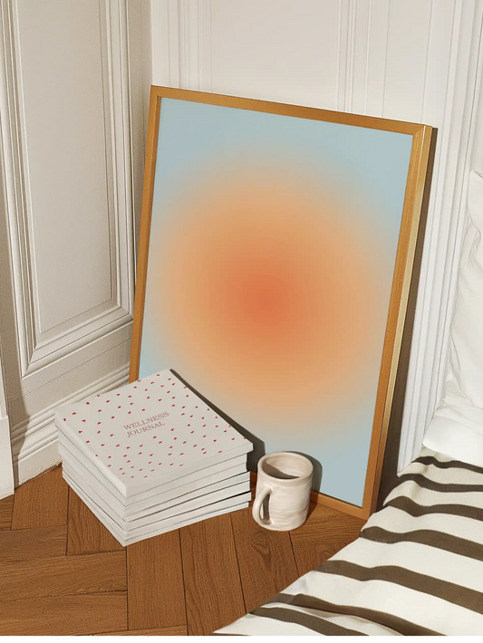Aura Poster in Blau-Orange