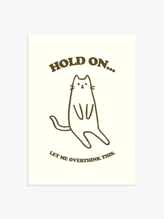 Katzen Poster, Poster mit Katze, Zitat Poster, Wohnzimmer Poster, Beiges Poster