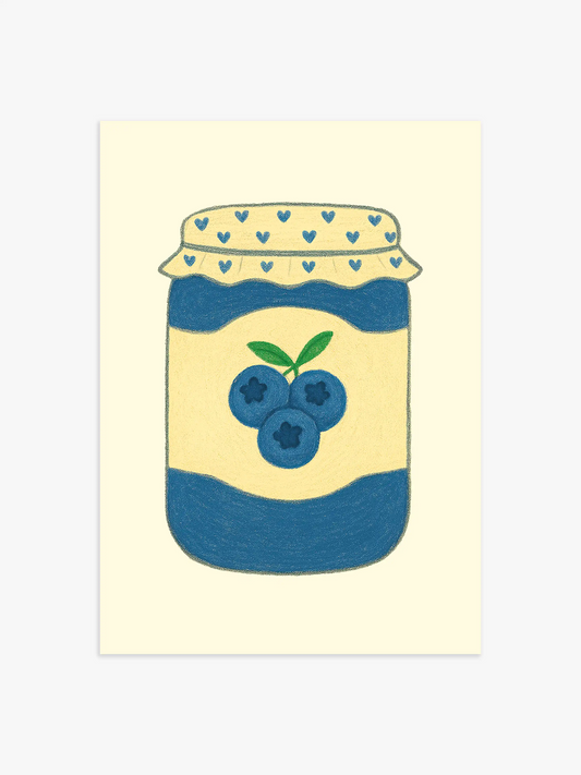 Blaubeer-Marmeladenglas Poster