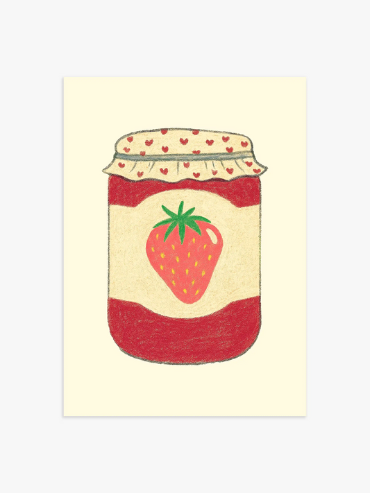 Erdbeer-Marmeladenglas Poster