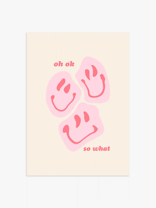 Oh okay Poster in Pink