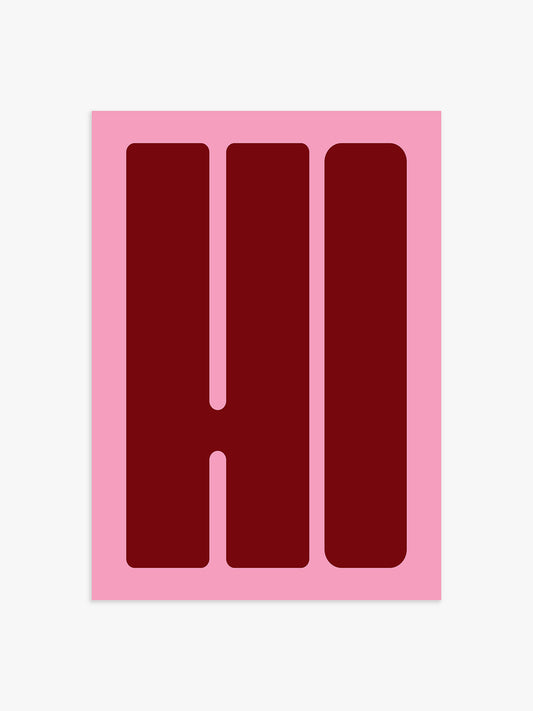 Hi Poster bordeaux-rosa