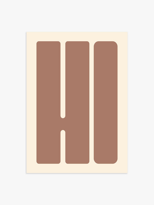 Hi Poster braun-beige
