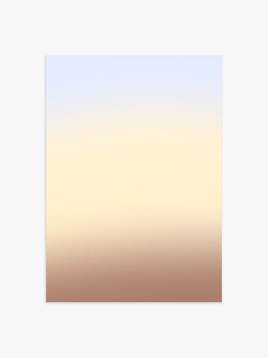 Aura Herbstposter buttergelb-blau