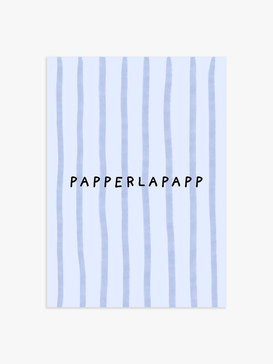 Papperlapapp Poster in Blau