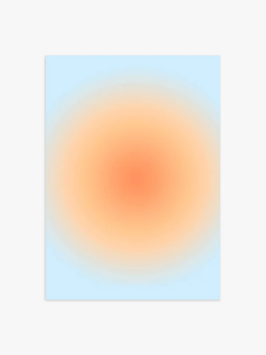 Aura Poster in Blau-Orange