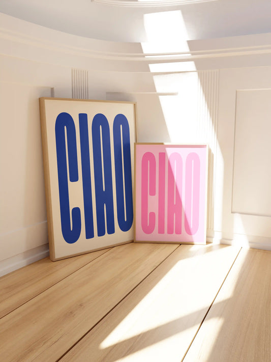 Ciao Poster in Blau