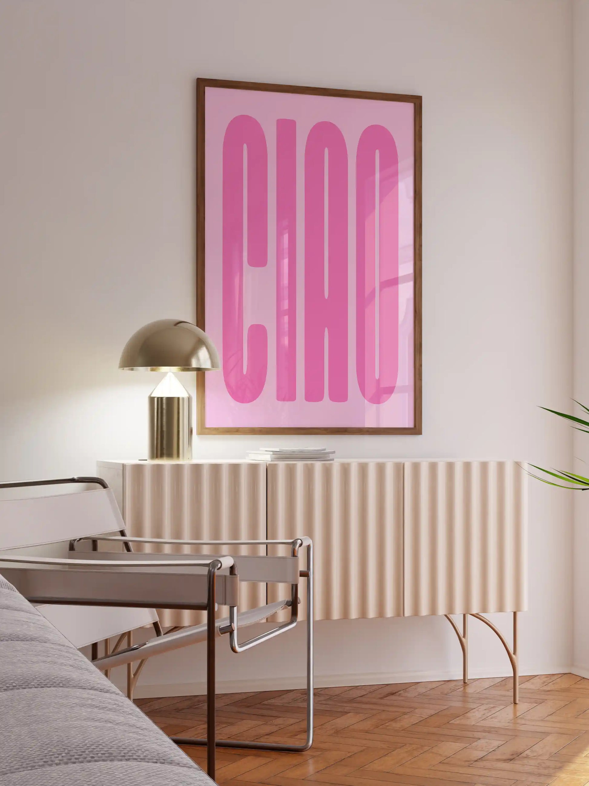 Ciao Poster in Pink