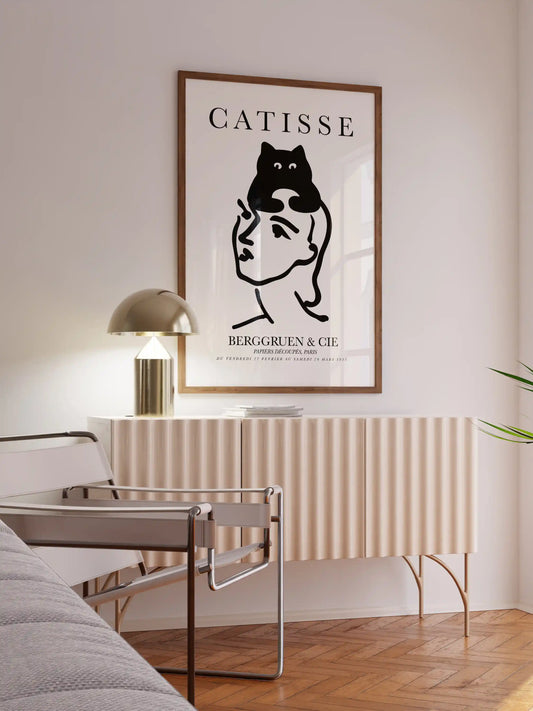 Catisse Poster in Schwarz-Weiß