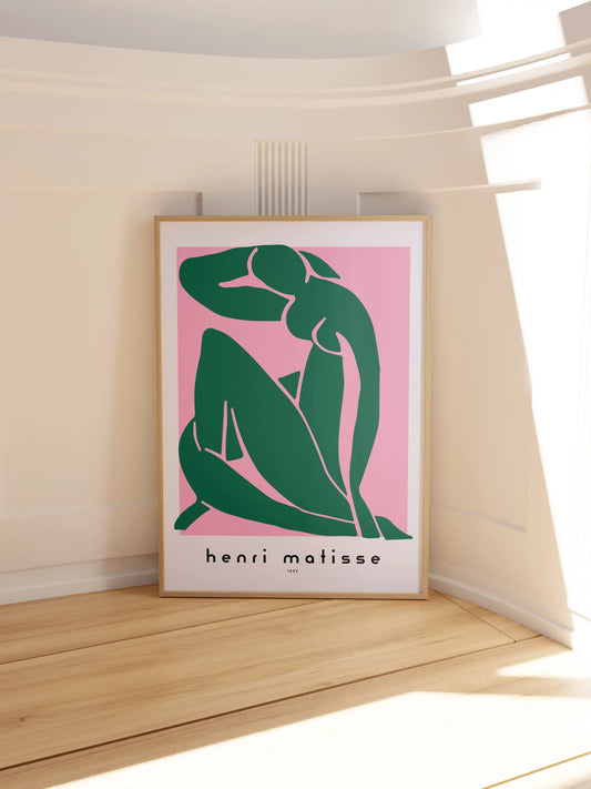 Matisse Poster Frau in Grün mit Pink