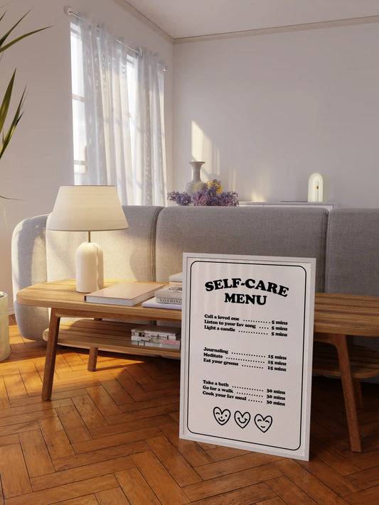 Self Care Menu Poster