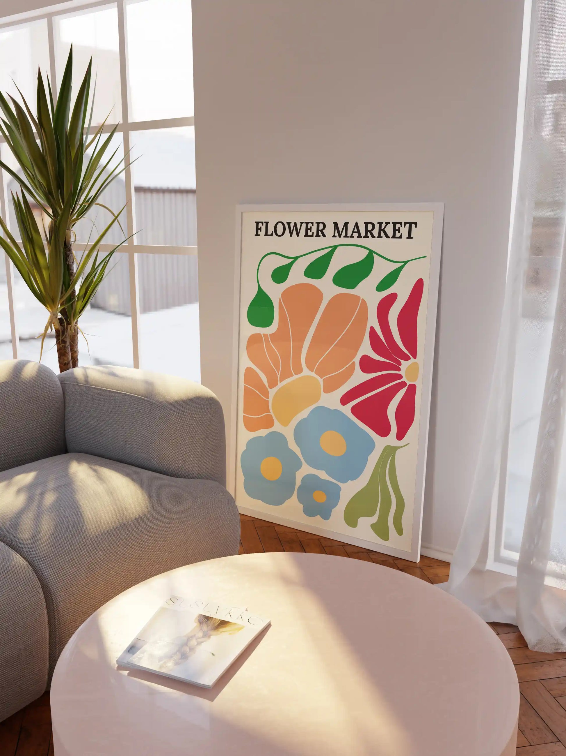 Flower Market Poster, Poster für die Küche, Poster fürs Schlafzimmer, Poster fürs Wohnzimmer 