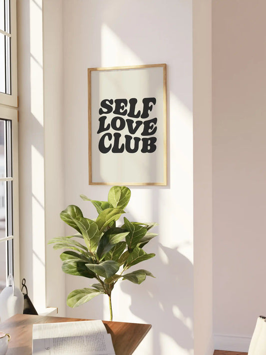 Self Love Club Poster in neutralen Farben