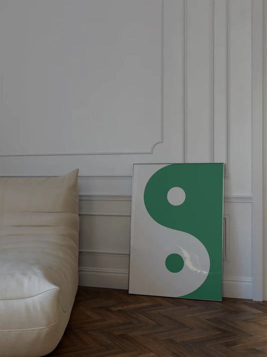 Ying Yang Poster in Grün