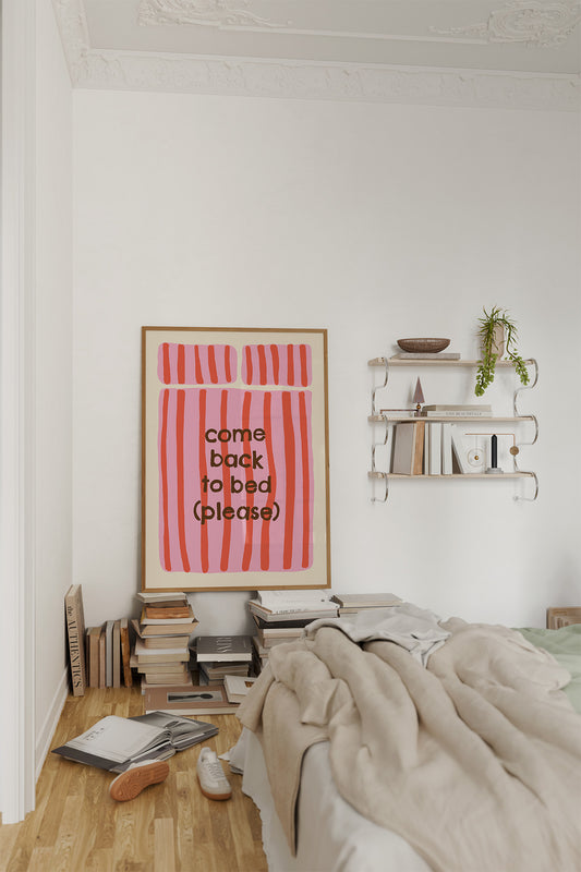 'Come back please' Poster rosa-rot