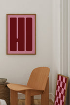 Hi Poster bordeaux-rosa
