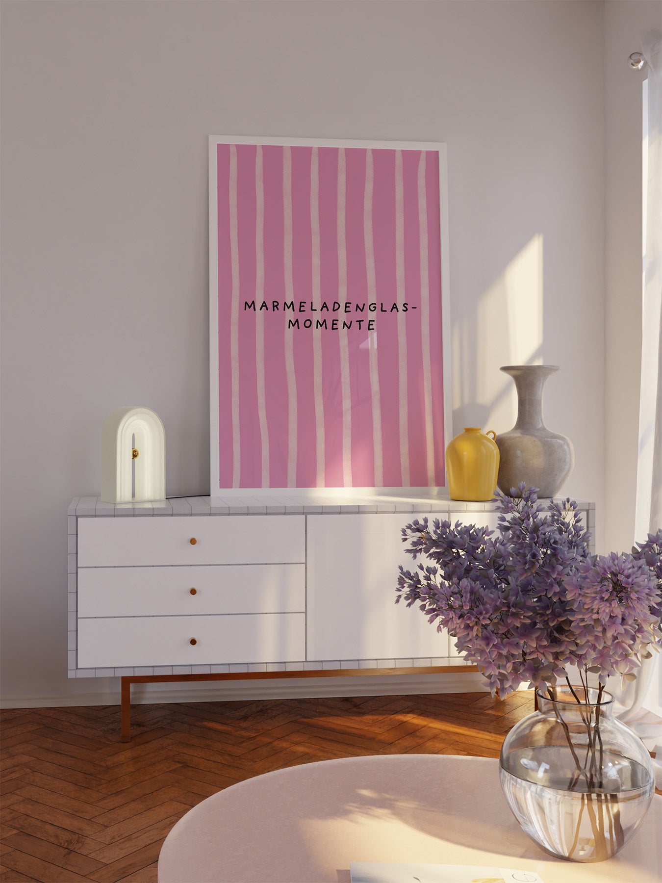 Marmeladenglasmomente Poster in Rosa