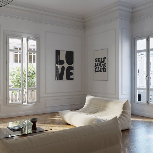 Love Poster in neutralen Farben