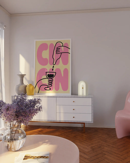 CIN CIN Poster in rosa