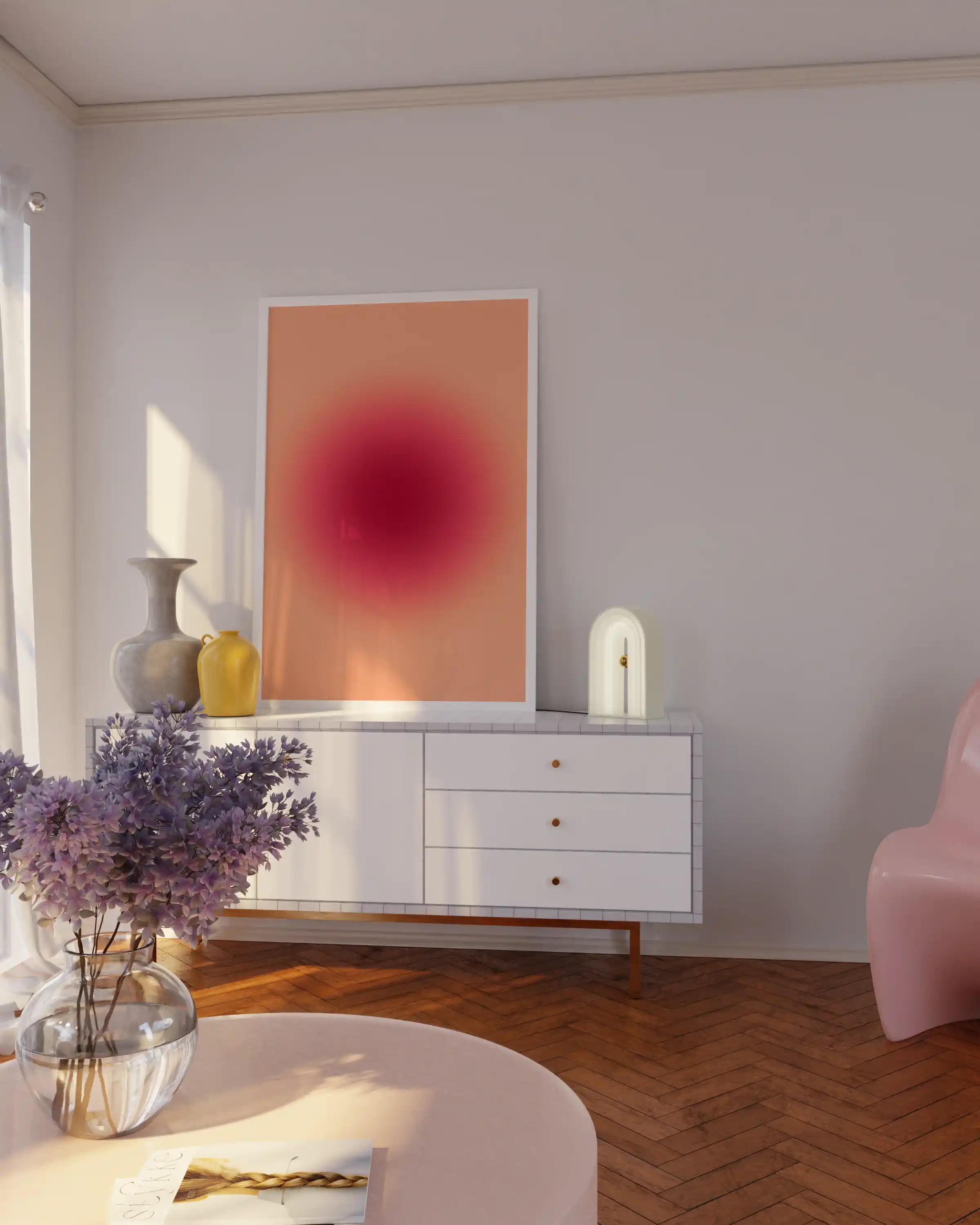 Aura Poster in Orange-Rot