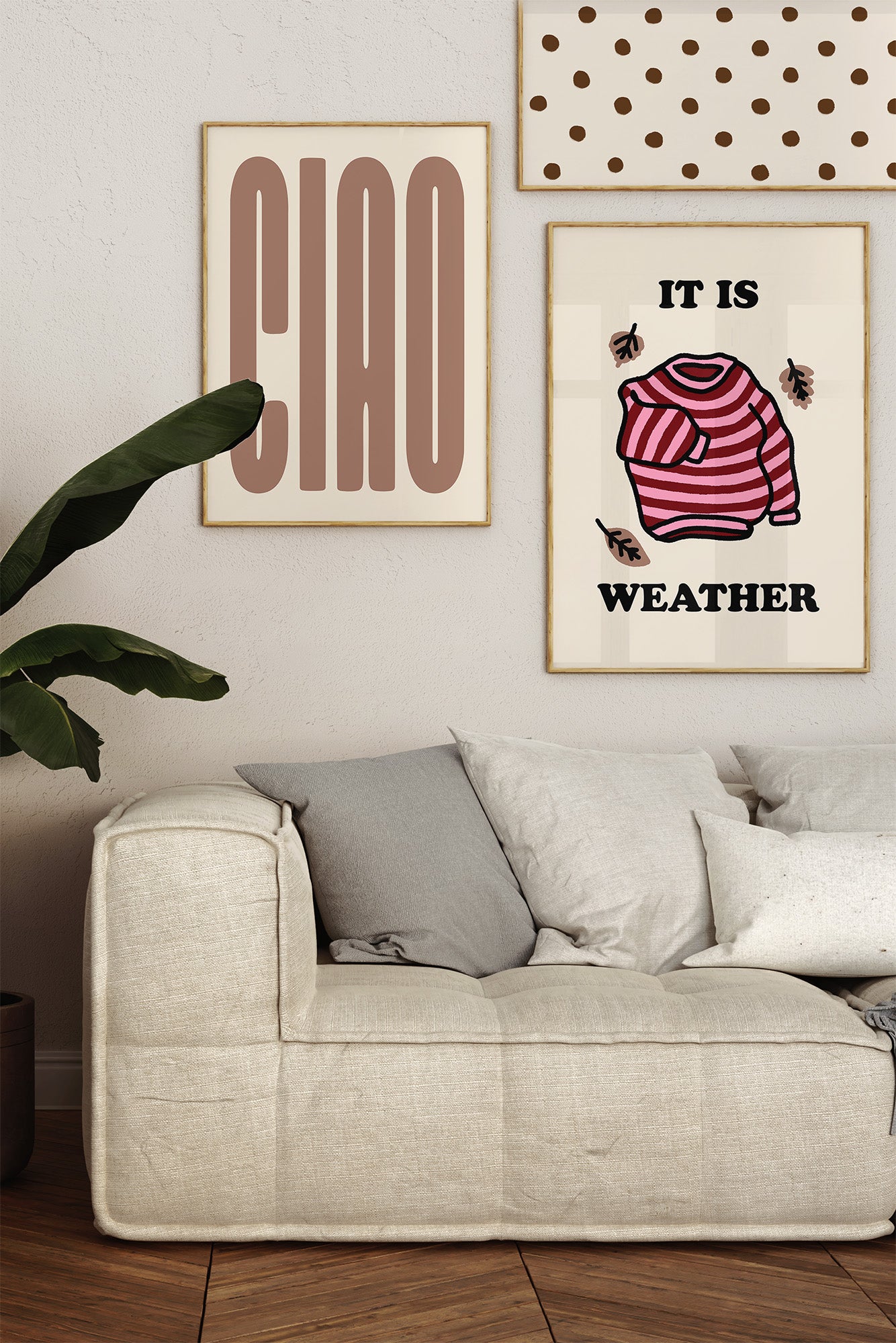 Ciao Poster in Braun