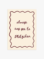 'Always Plätzchen' Poster in Bordeauxrot