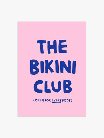 The Bikini Club Poster in Blau