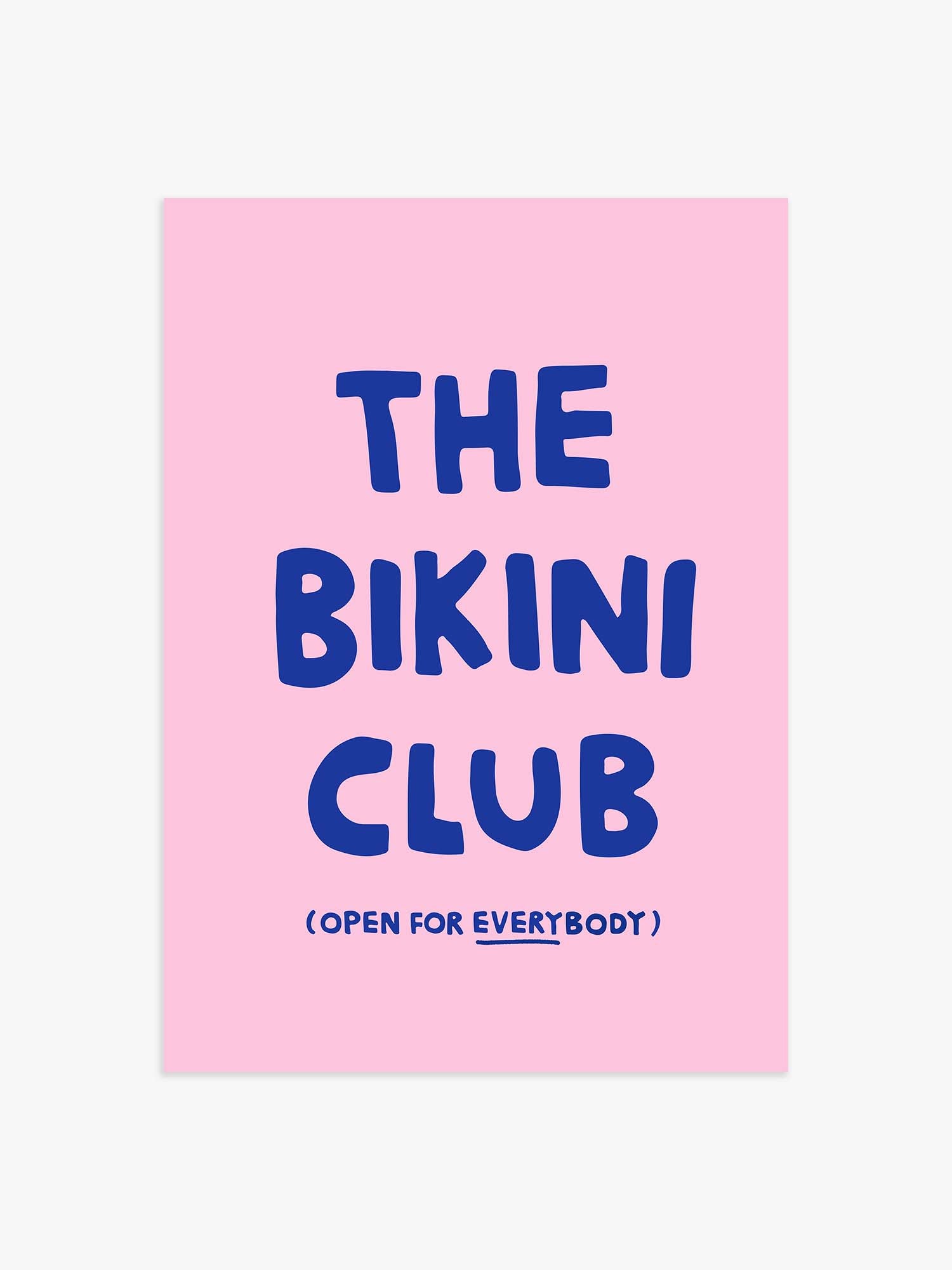 The Bikini Club Poster in Blau
