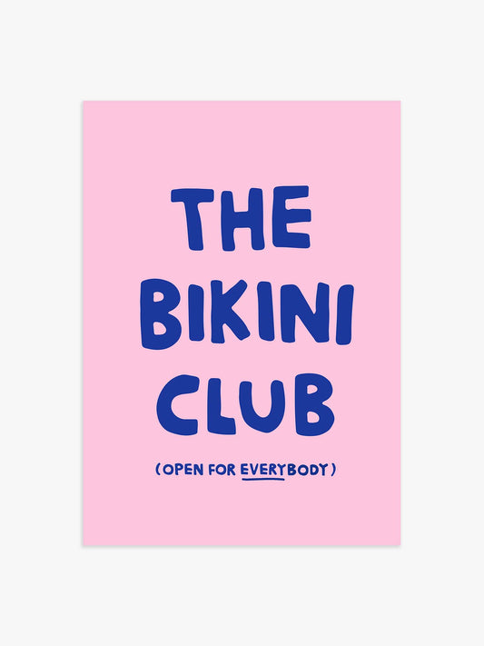 The Bikini Club Poster in Blau