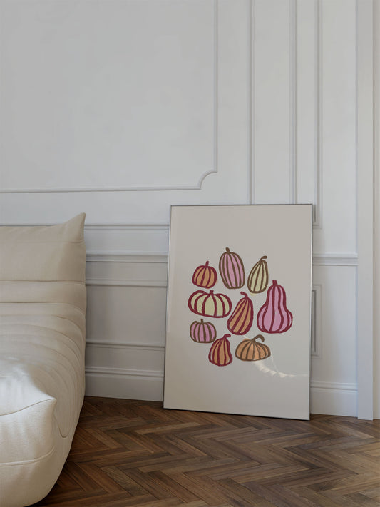 Buntes Kürbis Poster