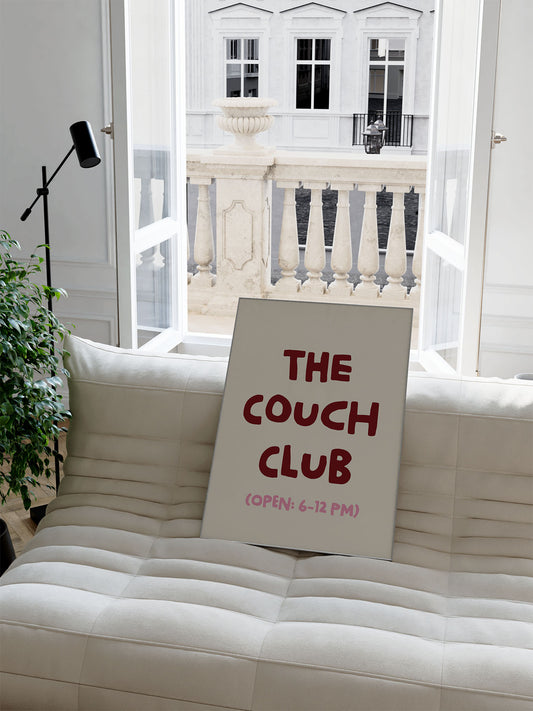 'The Couch Club' Poster Bordeaux-Rosa