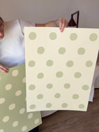 Polka Dot Poster in Gelb & Grün