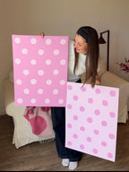 Polka Dot Poster in Pink & Rosa