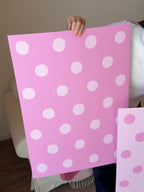 Polka Dot Poster in Pink & Rosa
