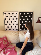 Polka Dot Poster in Schwarz & Weiß