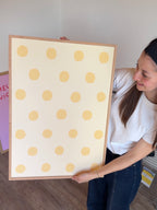 Polka Dot Poster in Buttergelb & Gelb