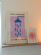 Aura Poster in Blau, Gelb & Rosa