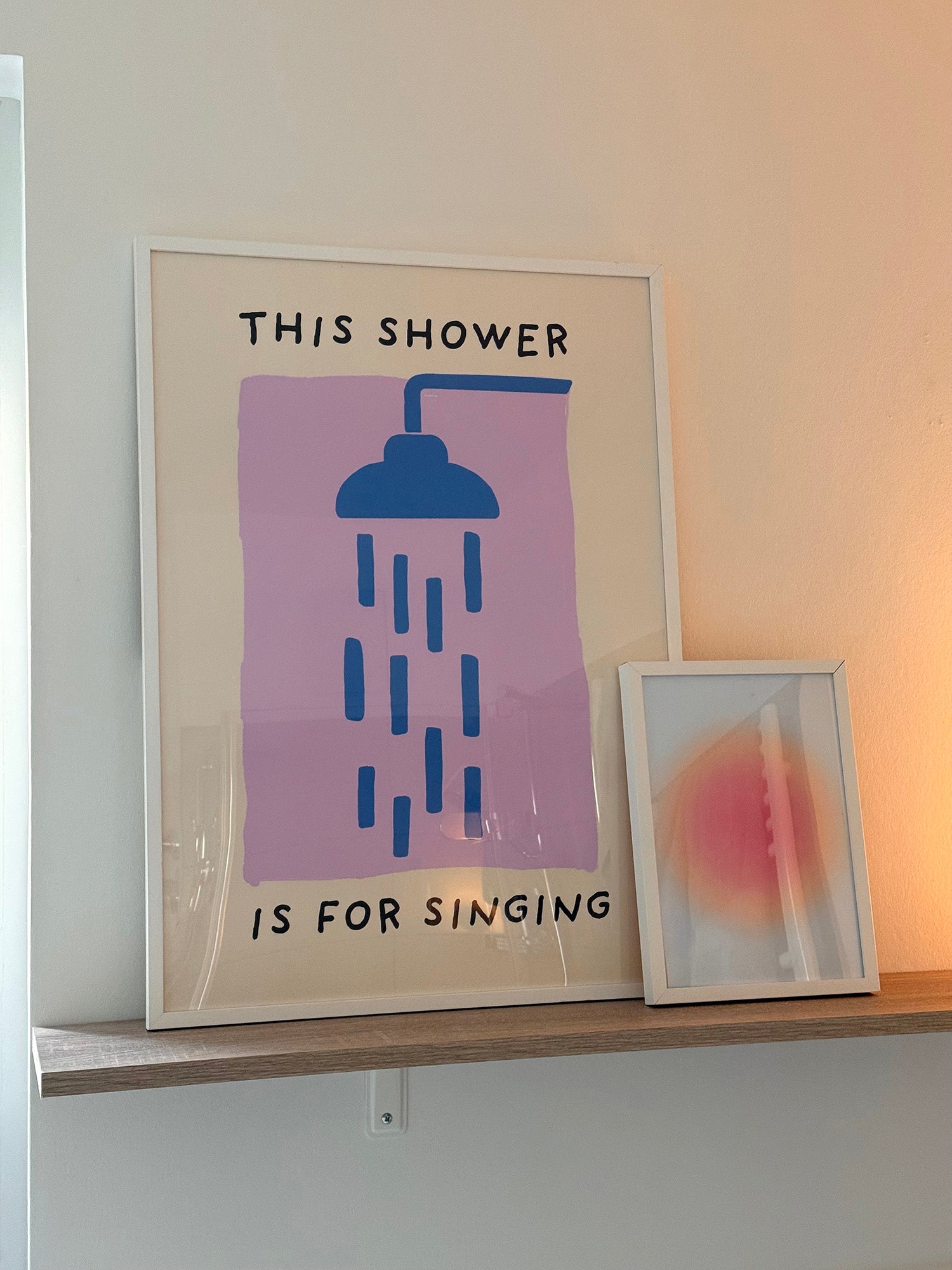 Aura Poster in Blau, Gelb & Rosa