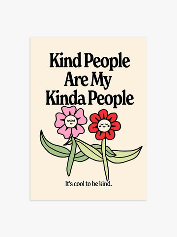 Kind People Blumen Poster