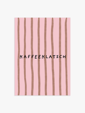 Kaffeeklatsch Poster in rosa-braun