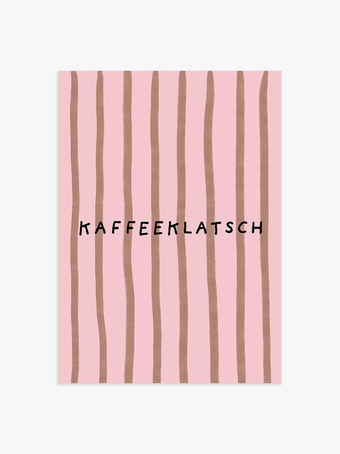 Kaffeeklatsch Poster in rosa-braun