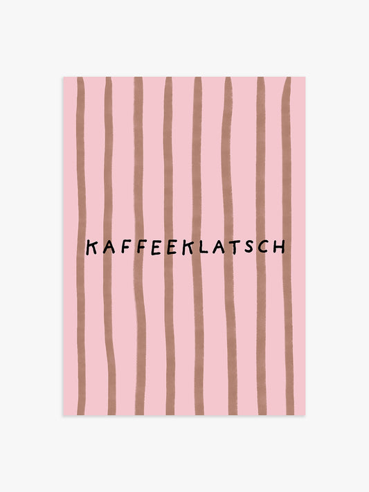 Kaffeeklatsch Poster in rosa-braun