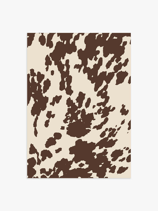 Kuhflecken Poster in braun