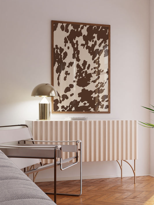 Kuhflecken Poster in braun