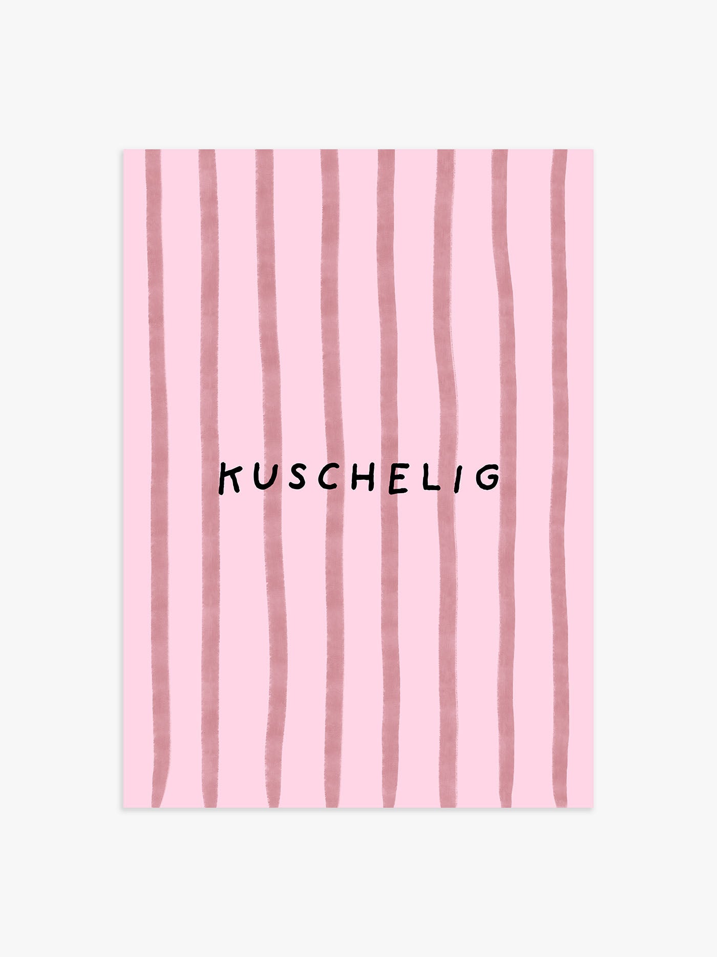 Kuschelig Streifenposter in Rosa-Rot