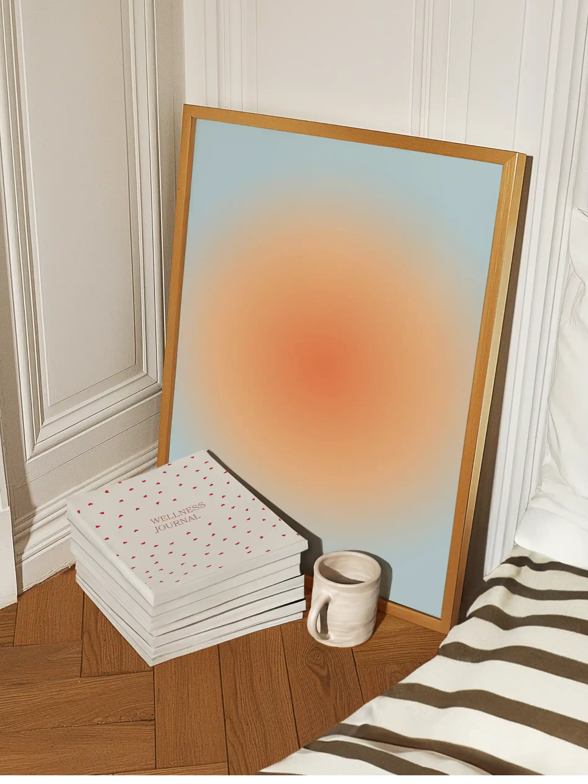 Aura Poster in Blau-Orange
