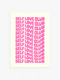 Self Love Club Poster, Self Love Poster Pink, Pinkes Poster, Self love club Wandkunst, Poster Wohnzimmer Pink, Schlafzimmer Poster pink self love club, positive Affirmationen Poster, Zitat Poster pink
